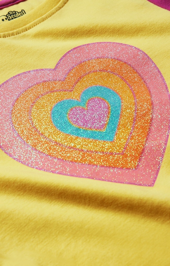 Girls TSS Originals: Rainbow Hearts Girls Cotton Full Sleeve T-Shirt