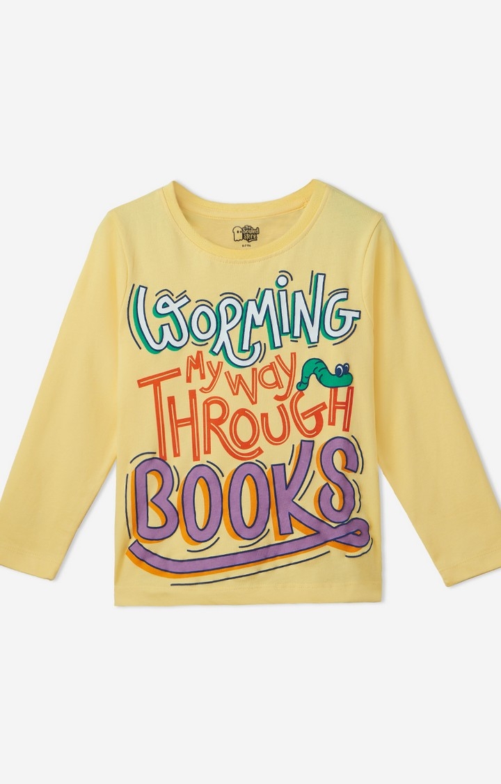 The Souled Store | Girls TSS Originals: Bookworm Girls Cotton Full Sleeve T-Shirt
