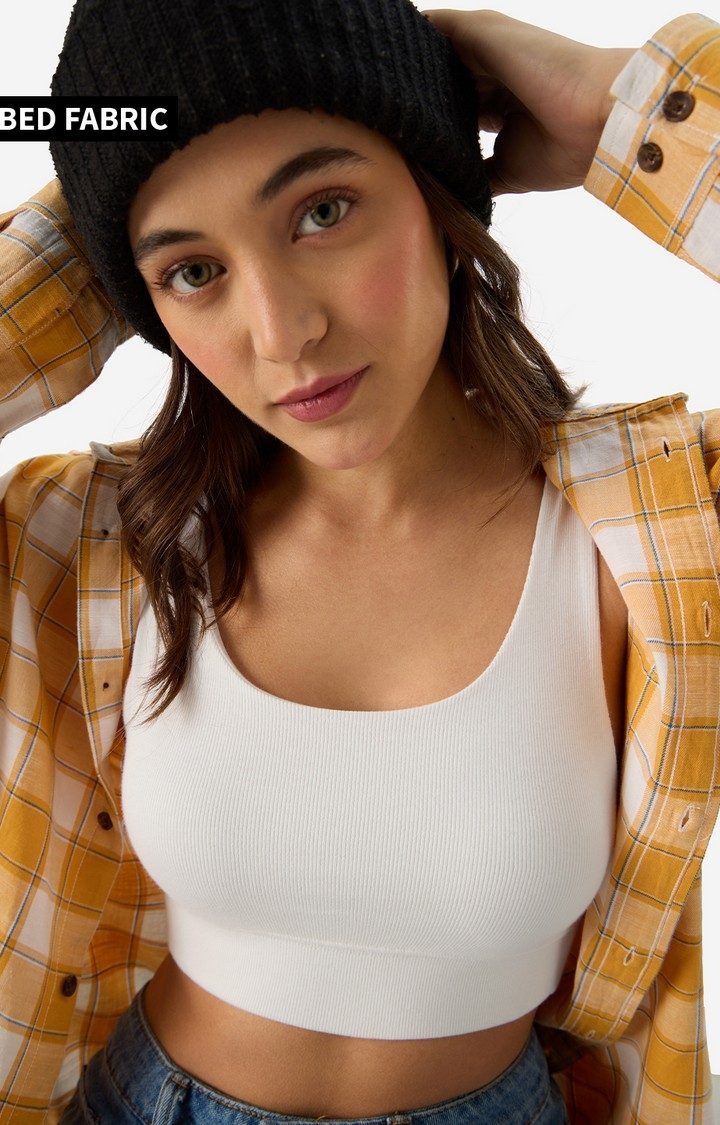 Women's White Bralette Top Women's Bralette