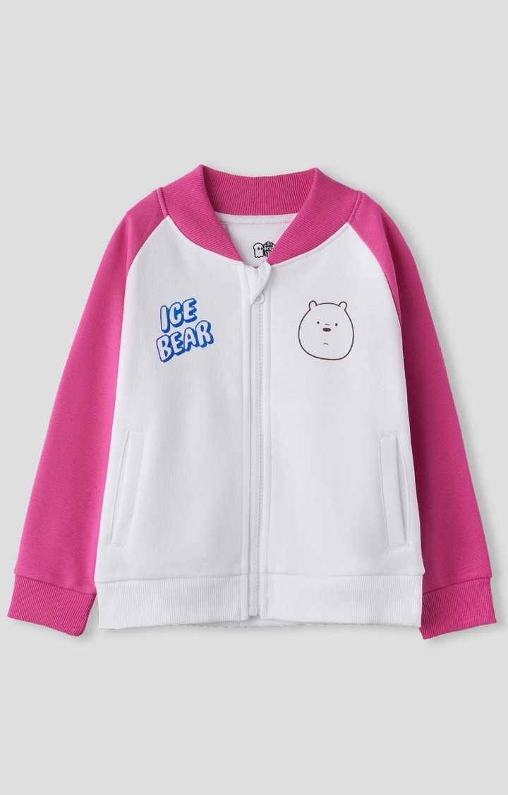 Girls Ice Bear: Sends Love Girls Cotton Jackets