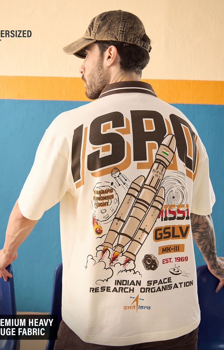 The Souled Store | Men's ISRO: Mission GSLV Oversized Polo T-Shirt