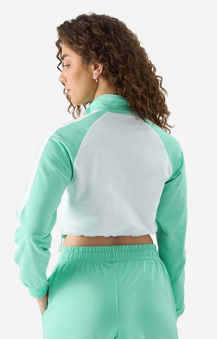 Women's Applemint High Neck Top Women's Full Sleeves Tops