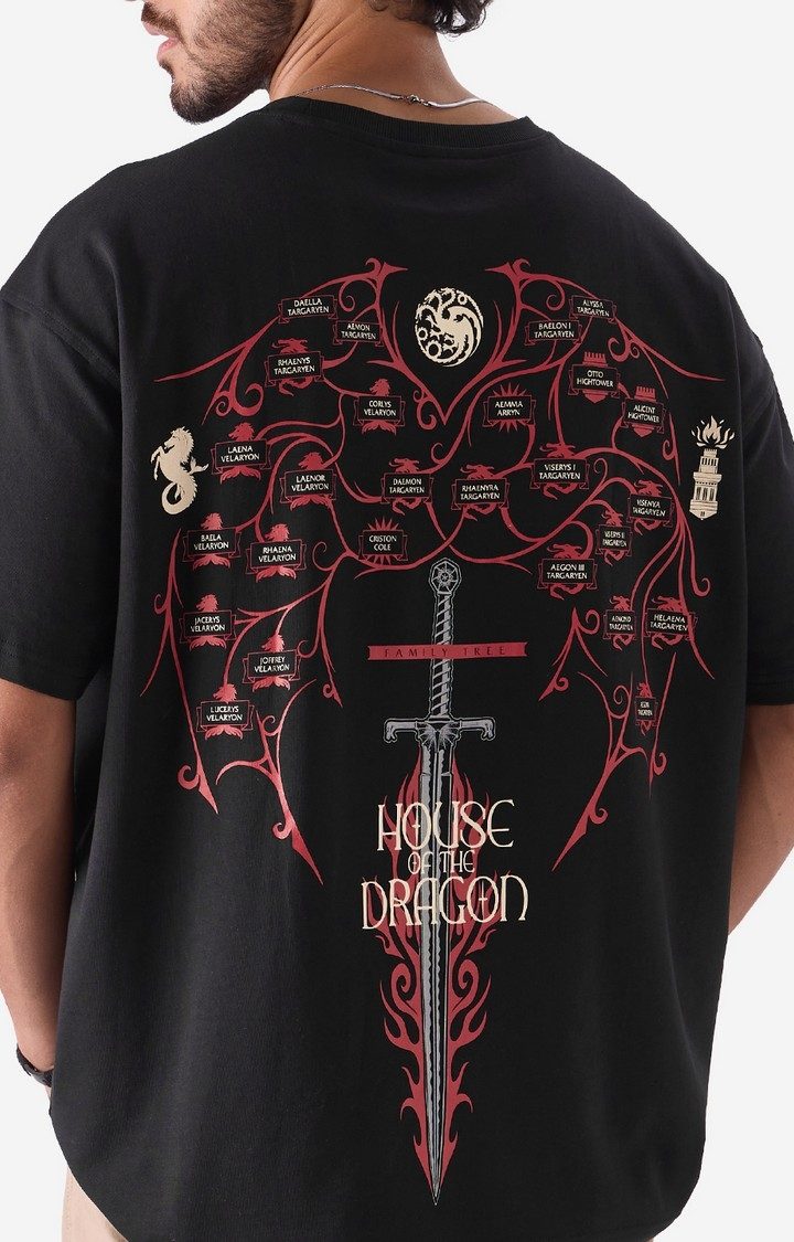 Men's House of the Dragon: Family Tree Oversized T-Shirt