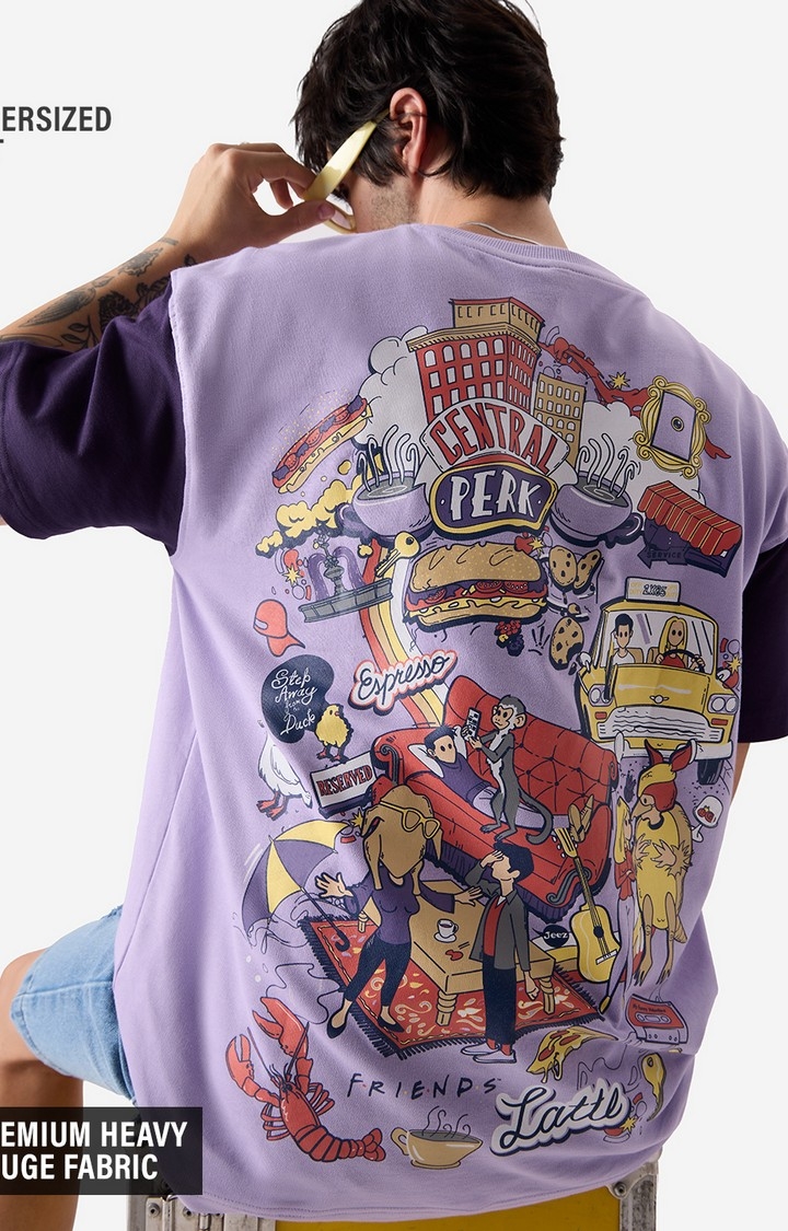 The Souled Store | Men's F.R.I.E.N.D.S: Doodle Fusion Oversized T-Shirt