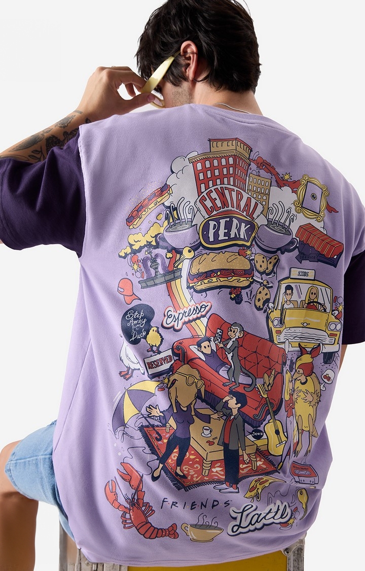 The Souled Store | Men's F.R.I.E.N.D.S: Doodle Fusion Oversized T-Shirt