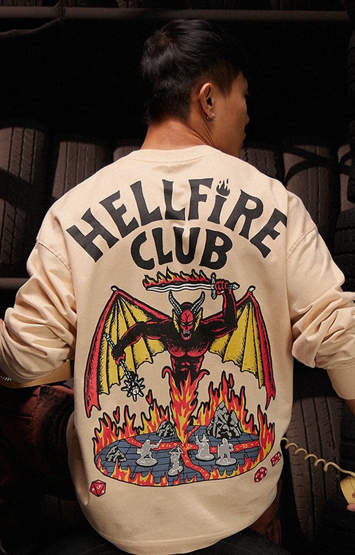 The Souled Store | Men's Stranger Things: Hellfire Club Oversized Full Sleeve T-Shirt