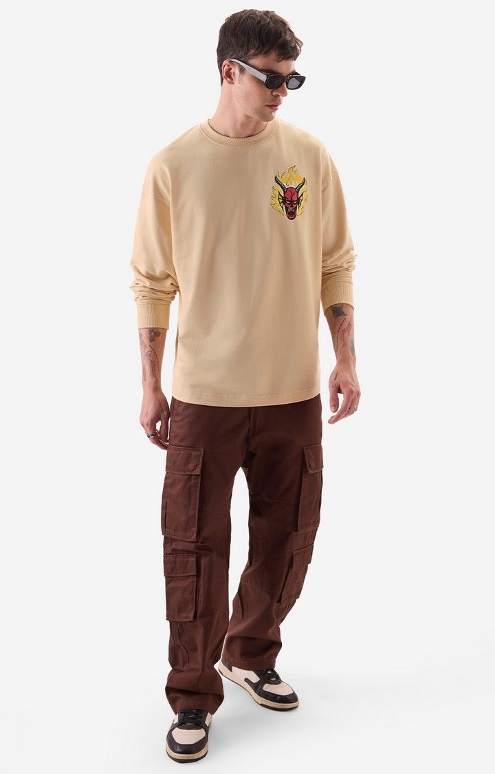 Men's Stranger Things: Hellfire Club Oversized Full Sleeve T-Shirt