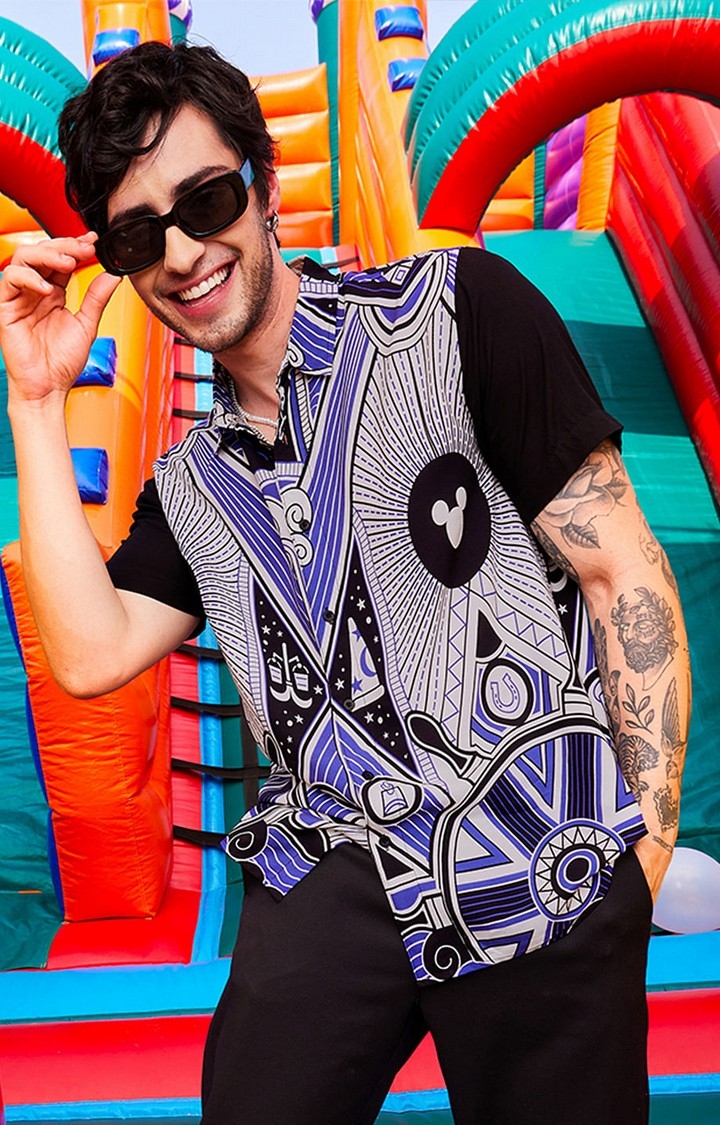 Men's Mickey Mouse: Aztec Pattern Summer Shirts