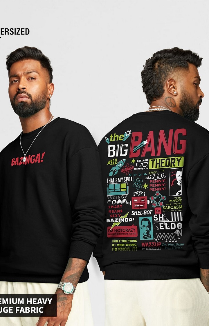 The Souled Store | Men's The Big Bang Theory: Doodle Men's Oversized Sweatshirts