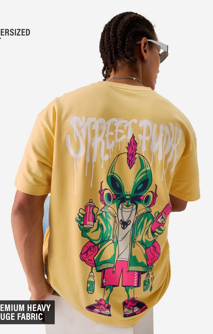 The Souled Store | Men's Alien Invasion: Street Punk Oversized T-Shirt