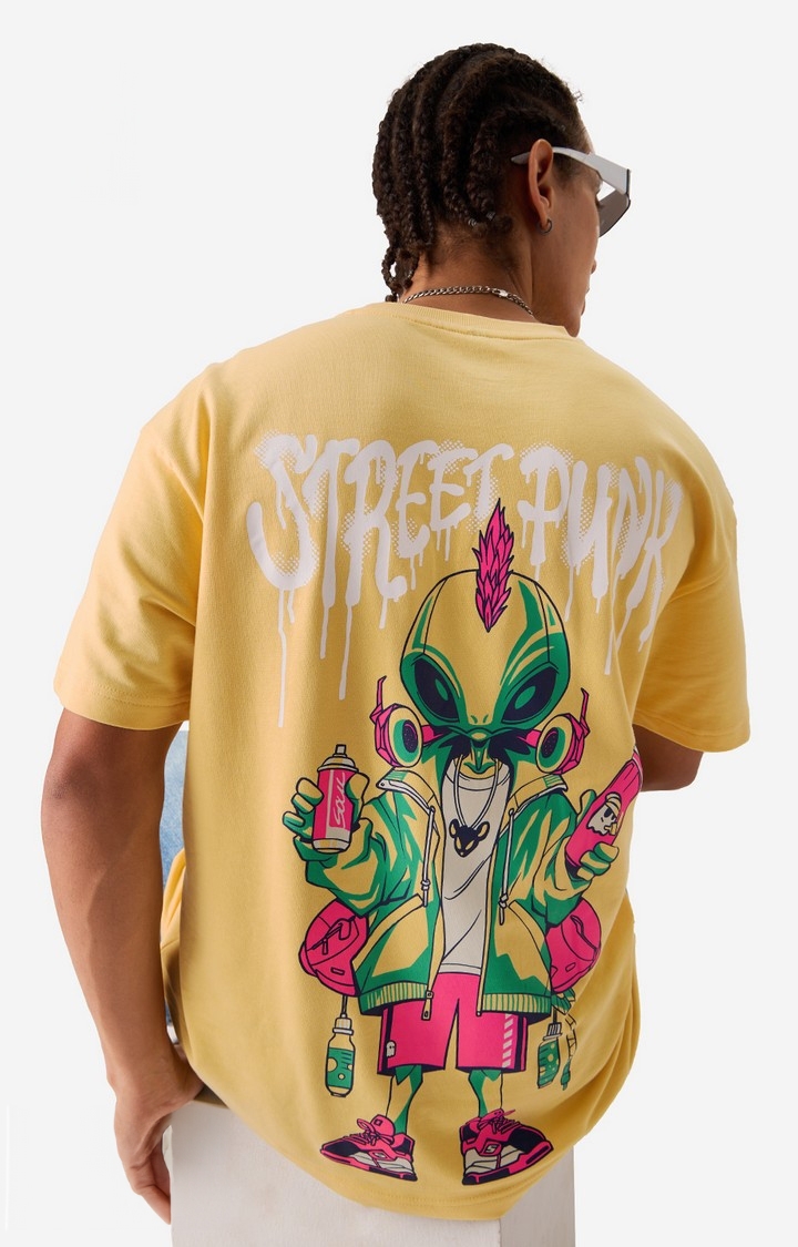 Men's Alien Invasion: Street Punk Oversized T-Shirt