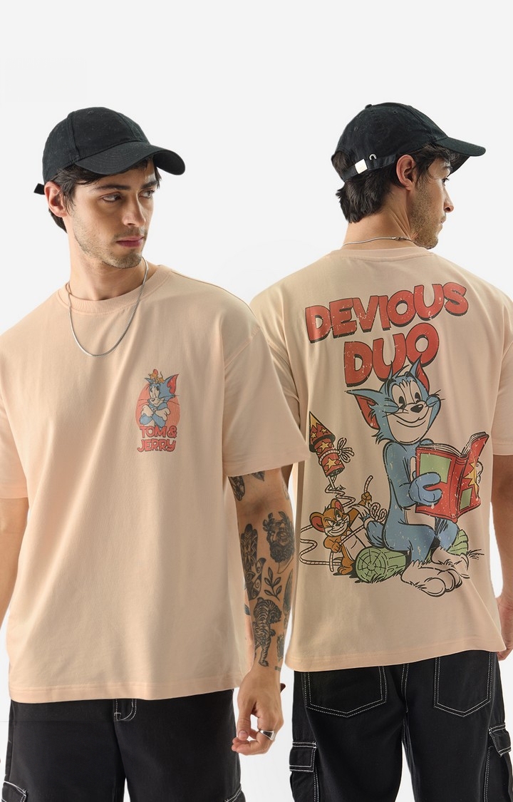 Men's Tom And Jerry: Devious Duo Oversized T-Shirt