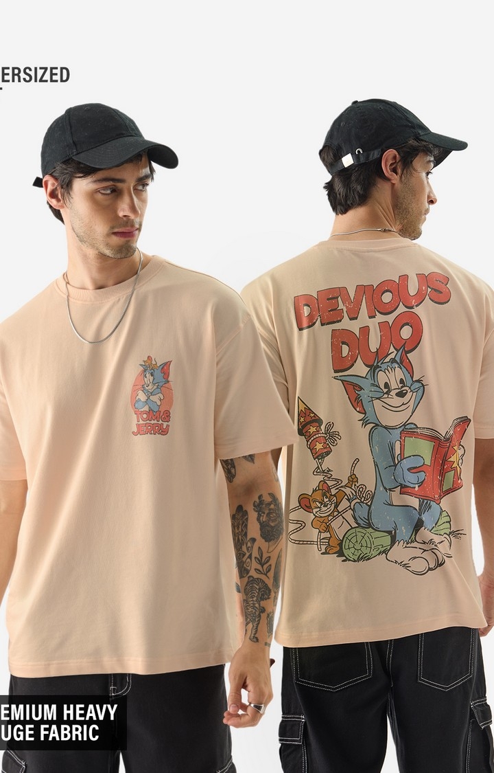 Men's Tom And Jerry: Devious Duo Oversized T-Shirt