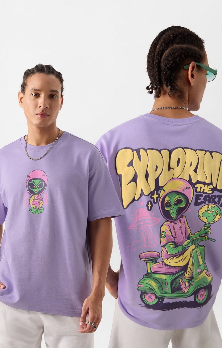 The Souled Store | Men's Alien Invasion: Exploring Earth Oversized T-Shirt