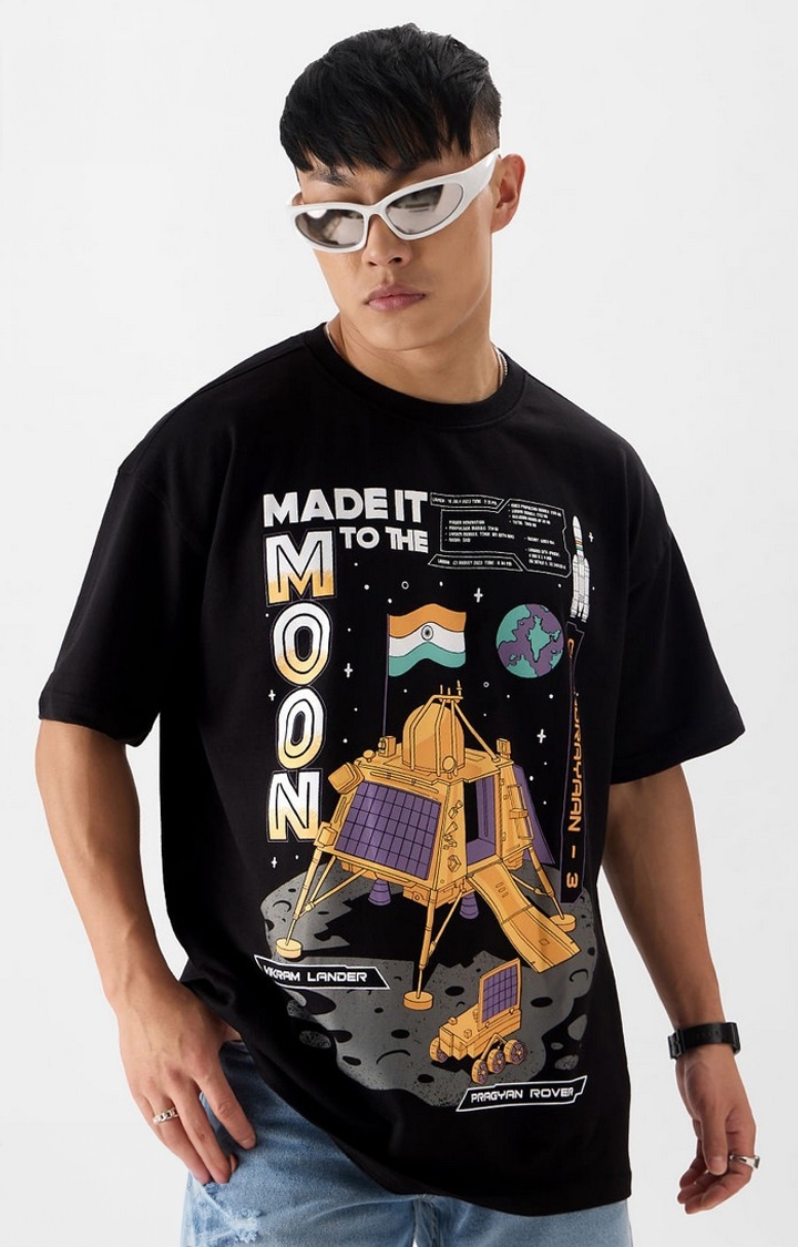 The Souled Store | Men's ISRO: At The Moon Oversized T-Shirt