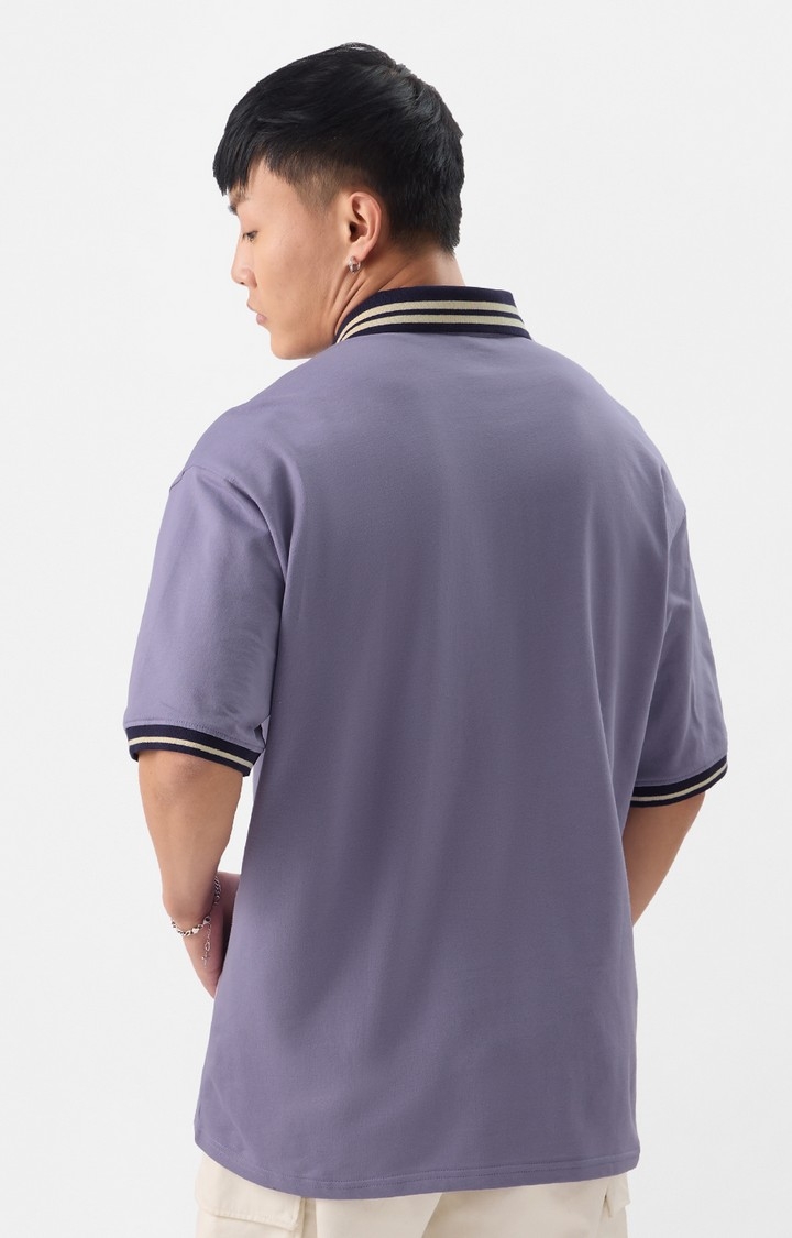 Men's TSS Originals: Mauve Magic Oversized Polo T-Shirt