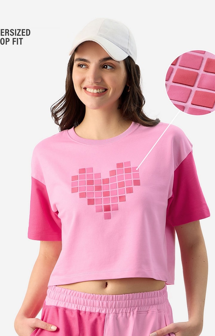 Women's TSS Originals: In A Heart Beat Women's Oversized Cropped T-Shirt