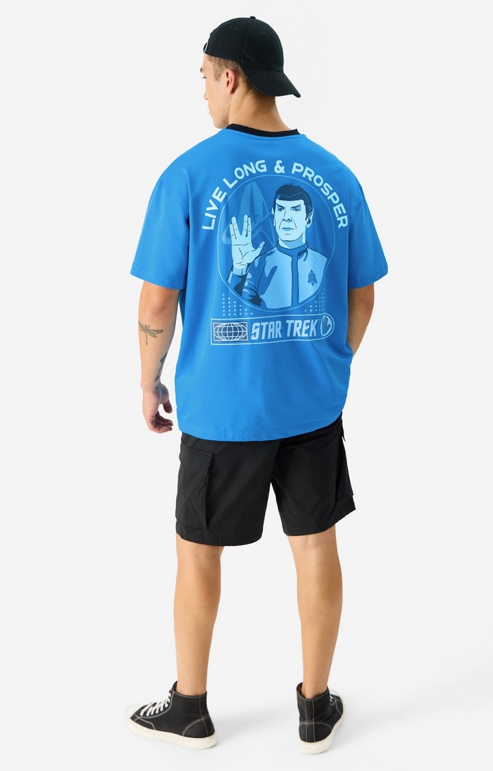 The Souled Store | Men's Star Trek Live Long and Prosper Oversized T-Shirts