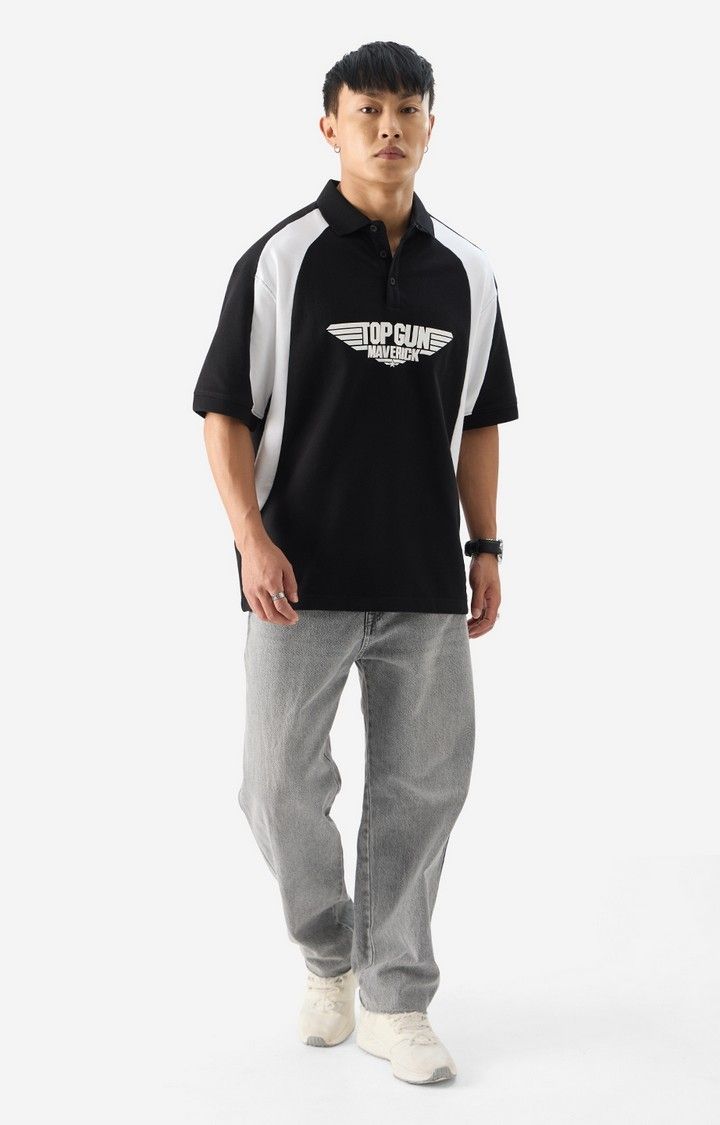 Men's Top Gun: Maverick Polo Oversized Polo T-Shirt