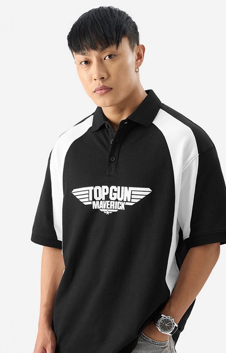 Men's Top Gun: Maverick Polo Oversized Polo T-Shirt