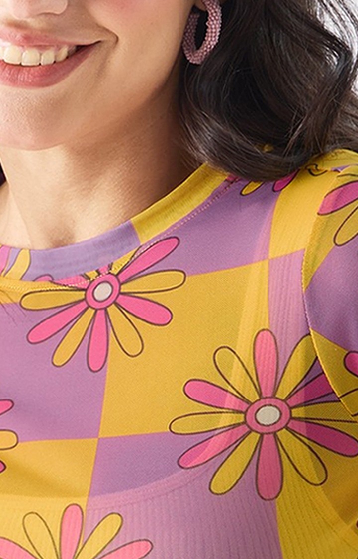 Women's Mesh Top: Flora Women's Cropped Tops