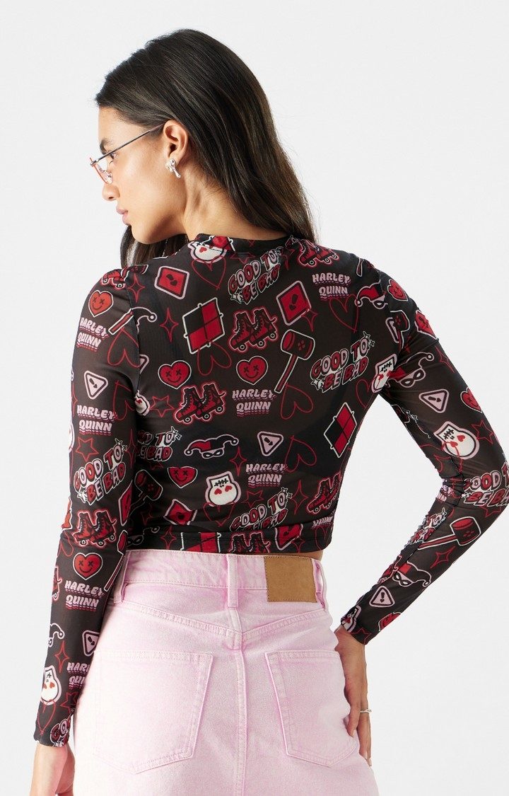 Women's Mesh Top: DC Comics Harley Quinn Women's Cropped Tops