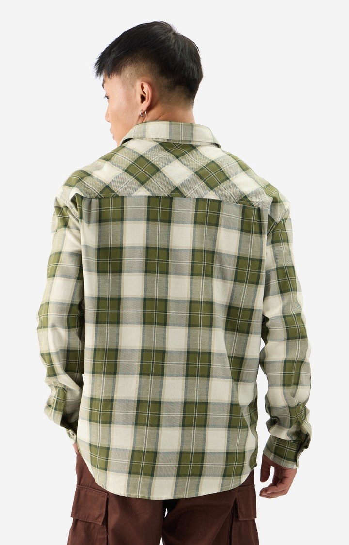Men's Olive Utility Casual Shirt