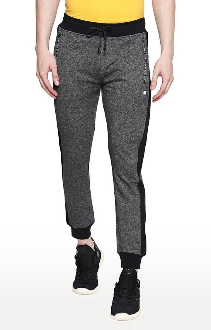 spykar | Men's Grey Cotton Melange Activewear Joggers 0