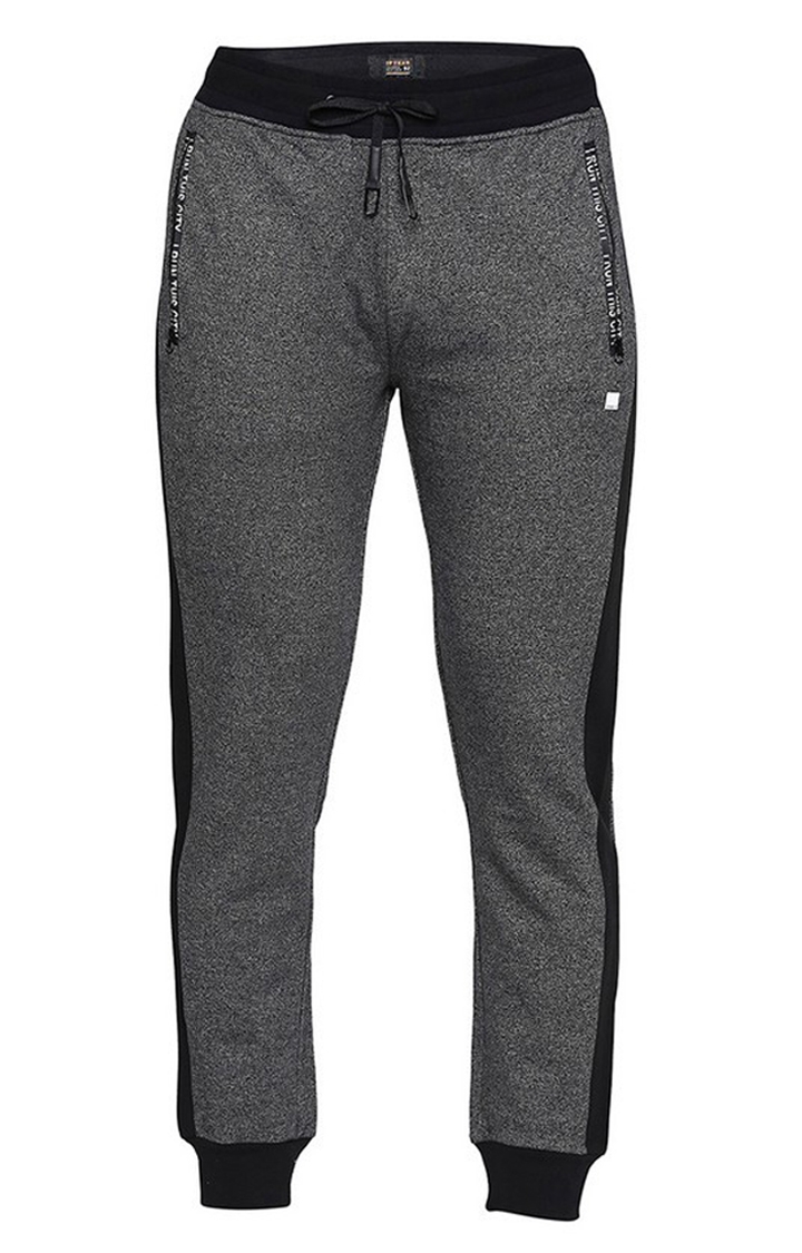 spykar | Men's Grey Cotton Melange Activewear Joggers 5
