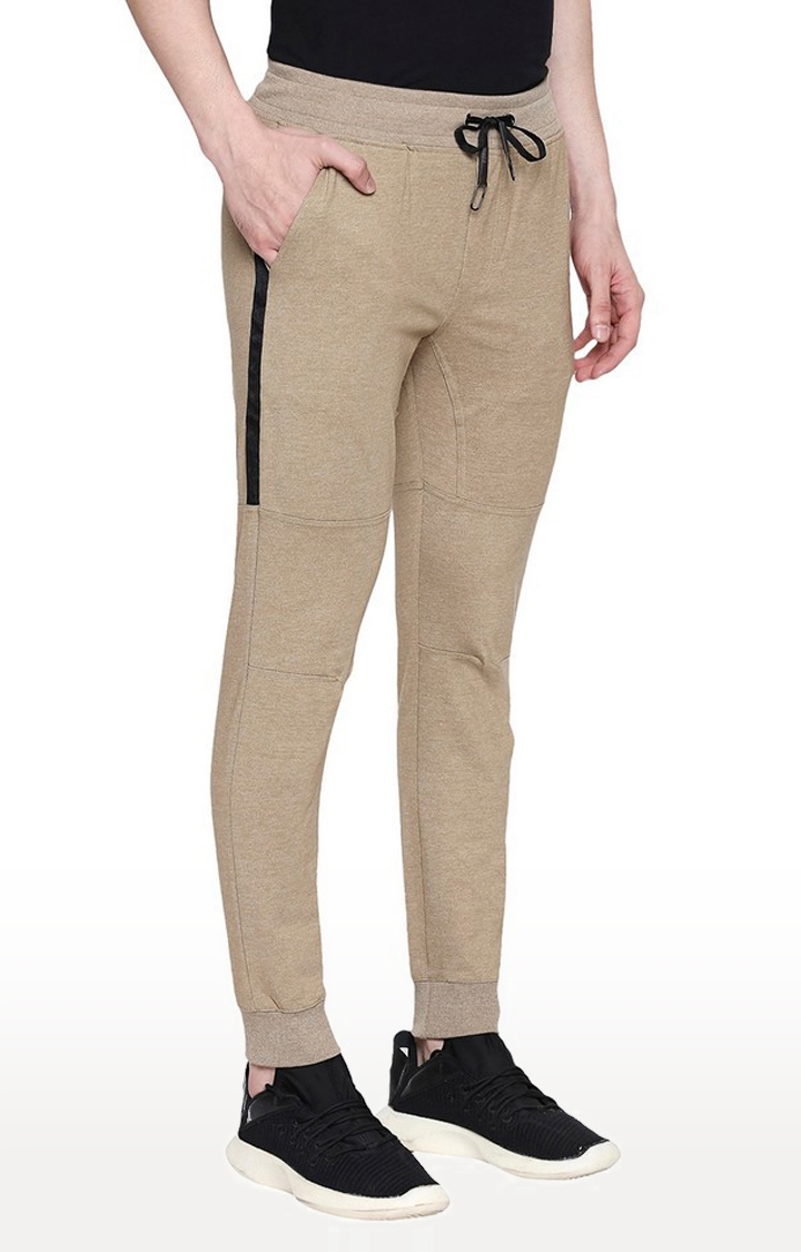 spykar | Men's Brown Cotton Melange Activewear Joggers 3