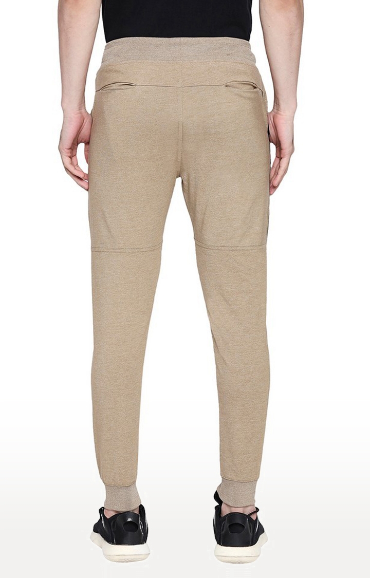 spykar | Men's Brown Cotton Melange Activewear Joggers 4