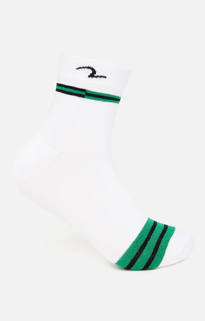 Spykar | Spykar Grey & Green Striped Ankle Length Socks - Pair Of 2 2