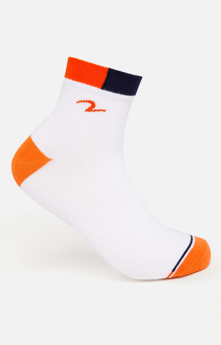 Spykar | Spykar Green & Orange Solid Ankle Length Socks - Pair Of 2 2