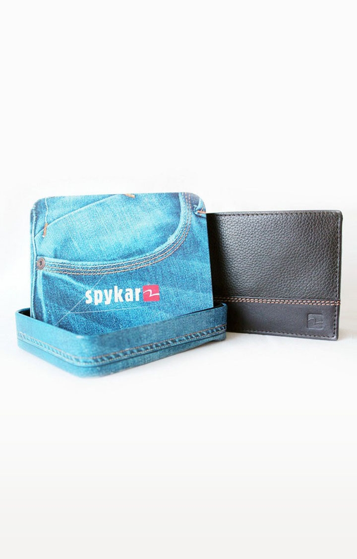 spykar | Spykar Brown Solid Leather Wallet 4
