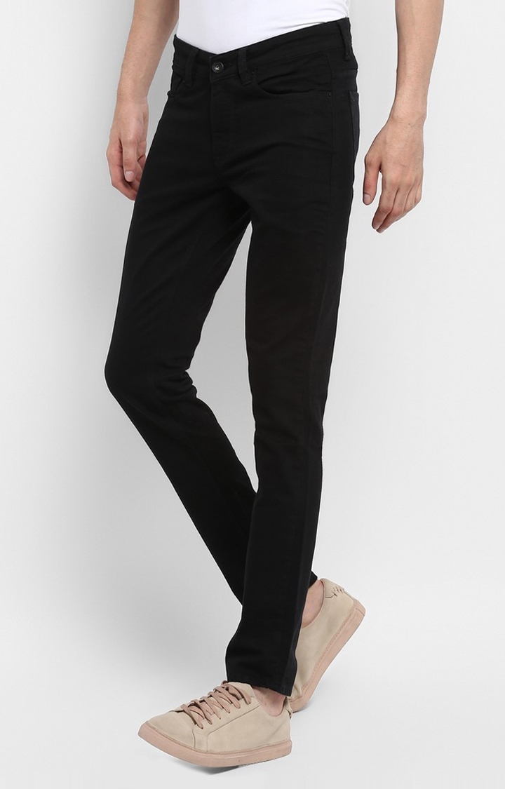 spykar | Men's Black Cotton Solid Straight Jeans 2