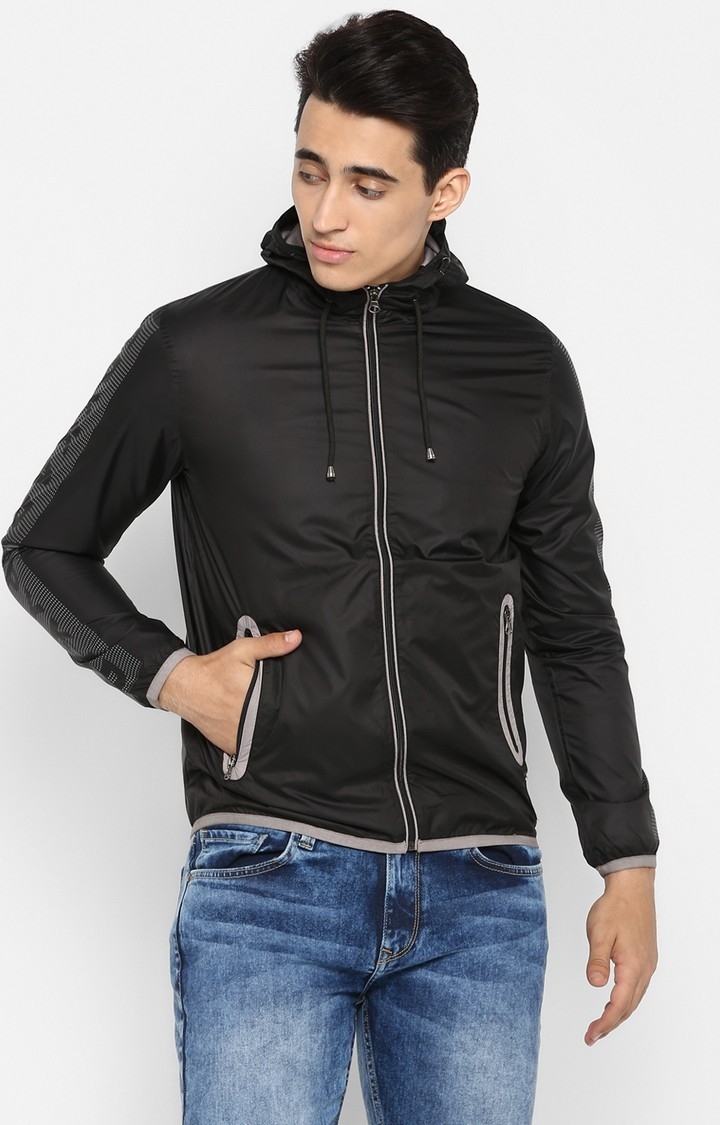 spykar | spykar Black Solid Slim Fit Activewear Jackets 3