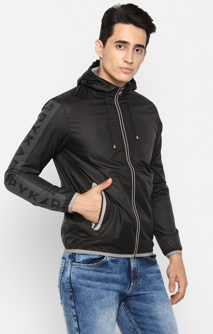 spykar | spykar Black Solid Slim Fit Activewear Jackets 2
