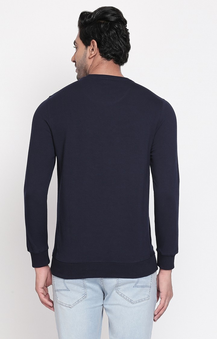 spykar | Spykar Navy Blue Printed Slim Fit T-Shirt 2