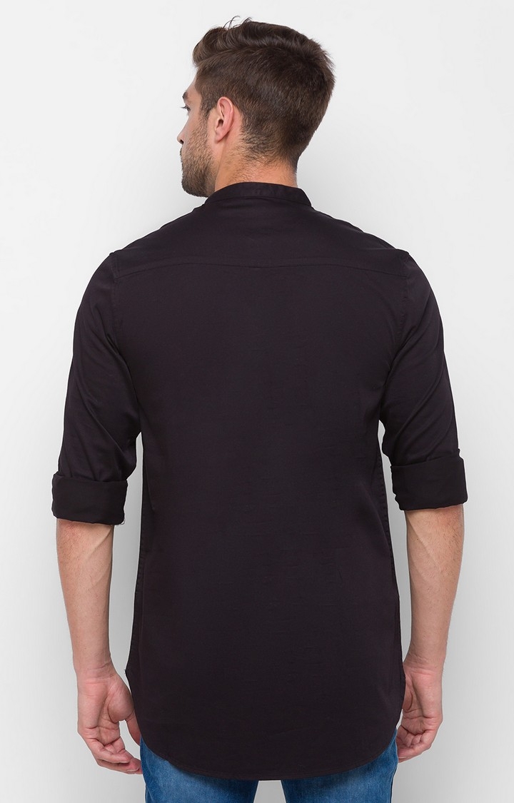 spykar | Men's Black Solid Casual Shirts 2