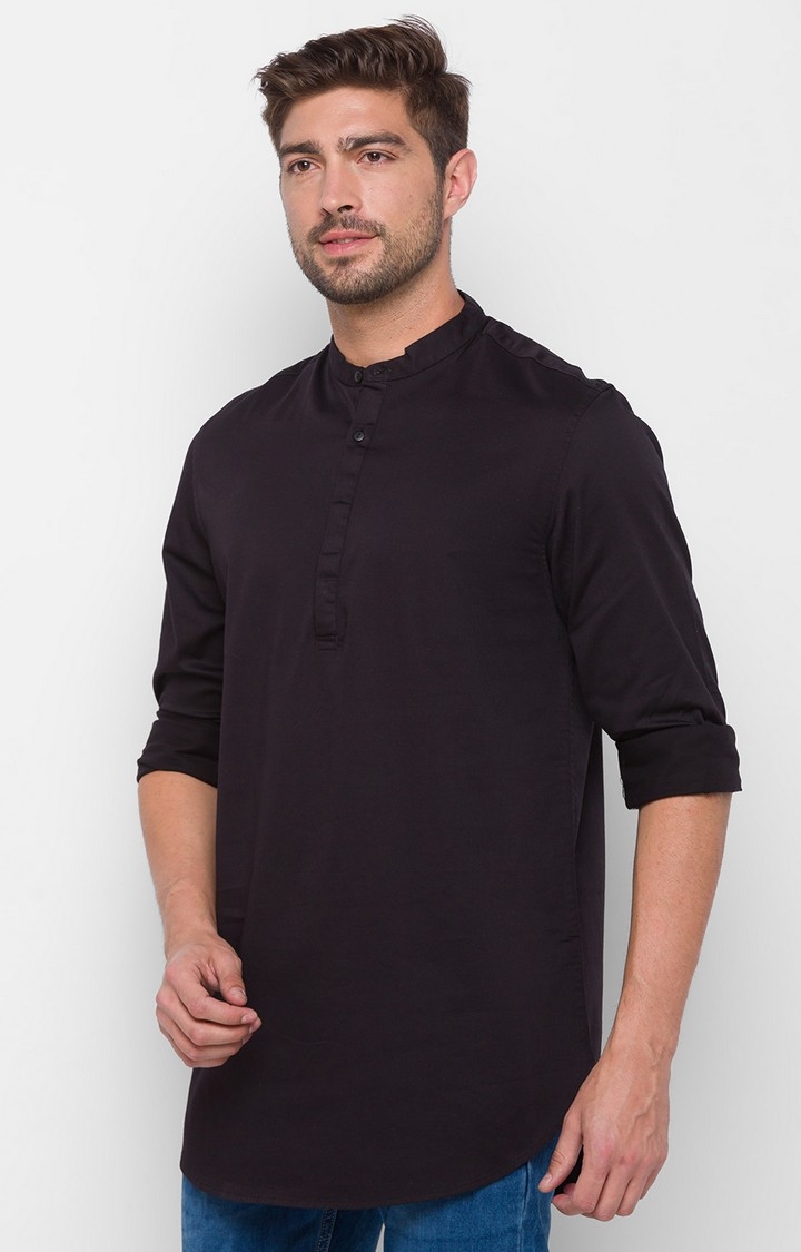 spykar | Men's Black Solid Casual Shirts 3