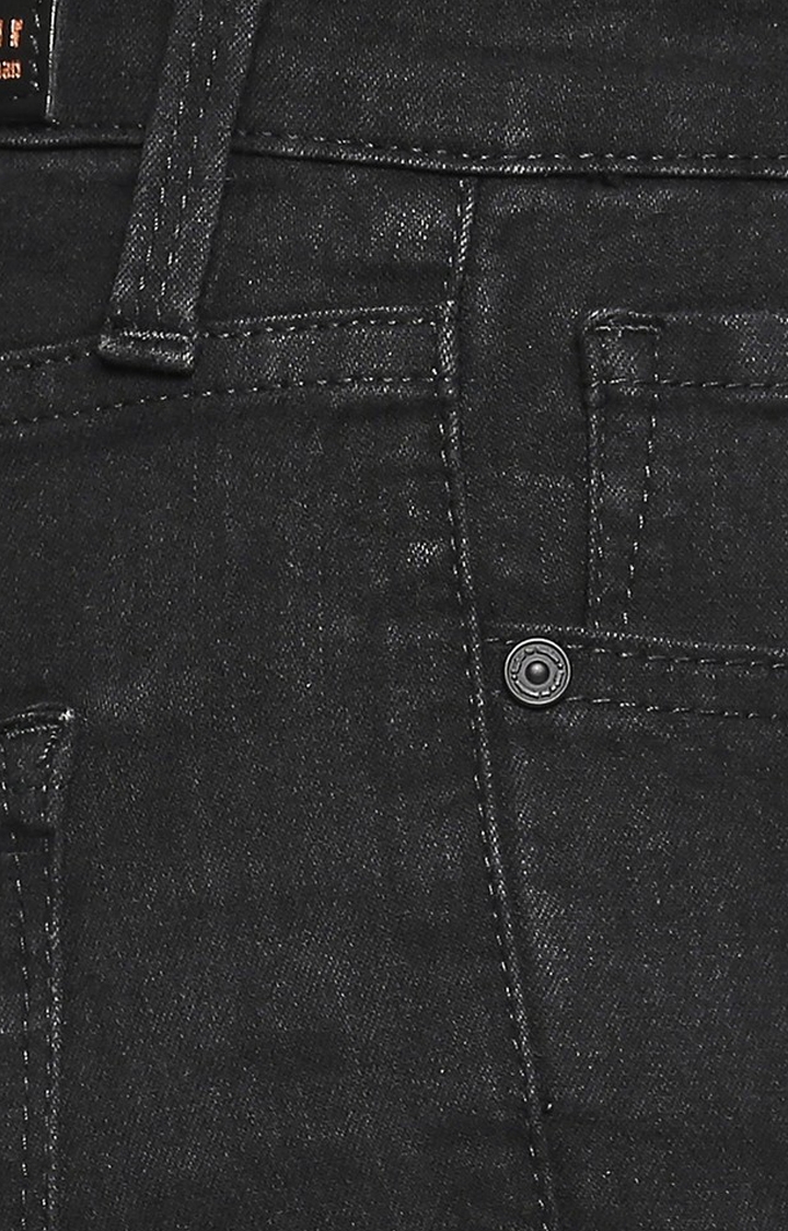 spykar | Women's Black Cotton Solid Skinny Jeans 5