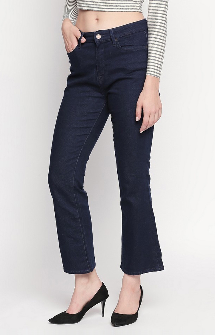 spykar | Women's Blue Cotton Solid Bootcut Jeans 3