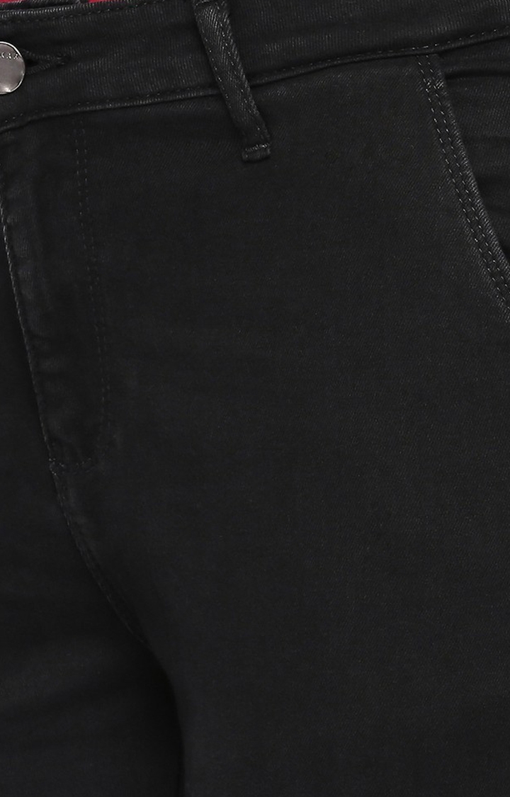 spykar | Women's Black Cotton Solid Skinny Jeans 4