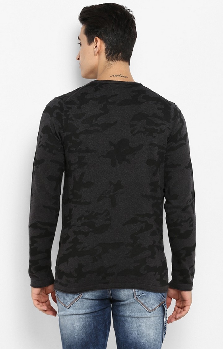 spykar | Spykar Grey Camouflage Slim Fit T-Shirt 2