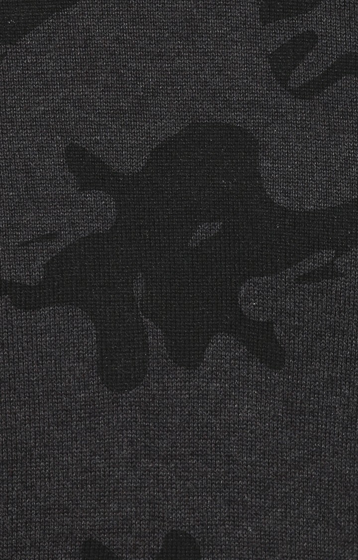 spykar | Spykar Grey Camouflage Slim Fit T-Shirt 3