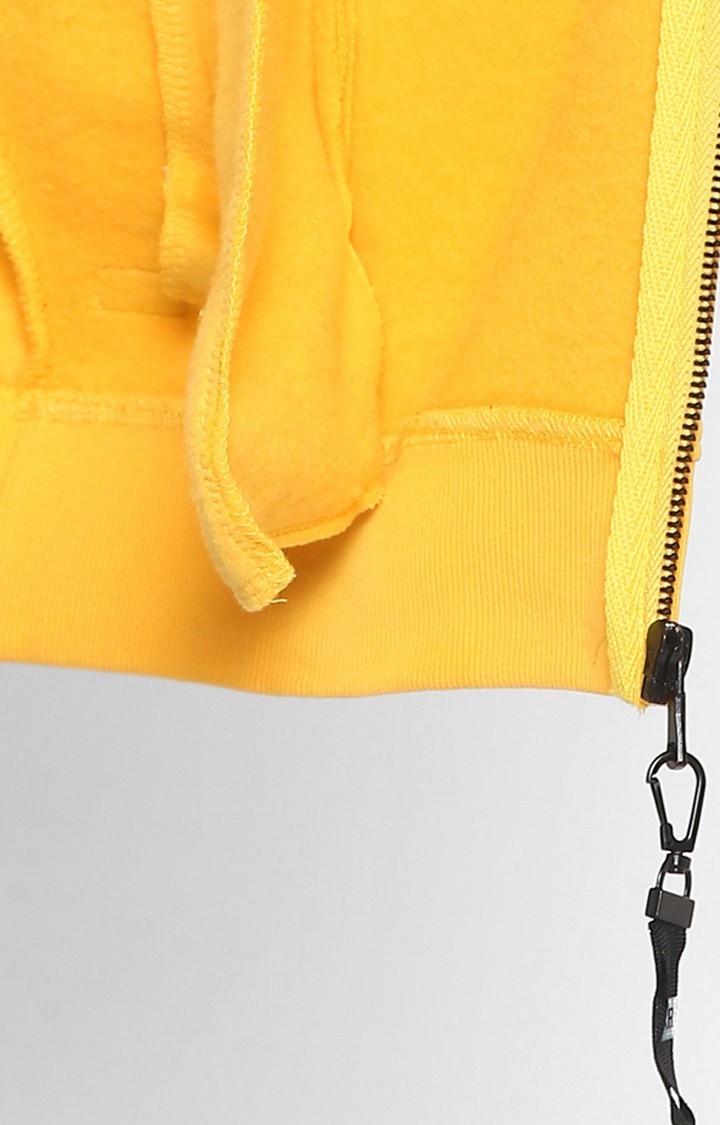 spykar | Spykar Yellow Solid Regular Fit Hoodies 3