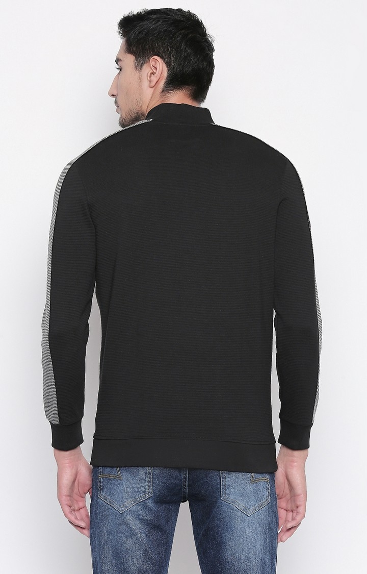 Spykar | spykar Black Solid Slim Fit Sweatshirt 2