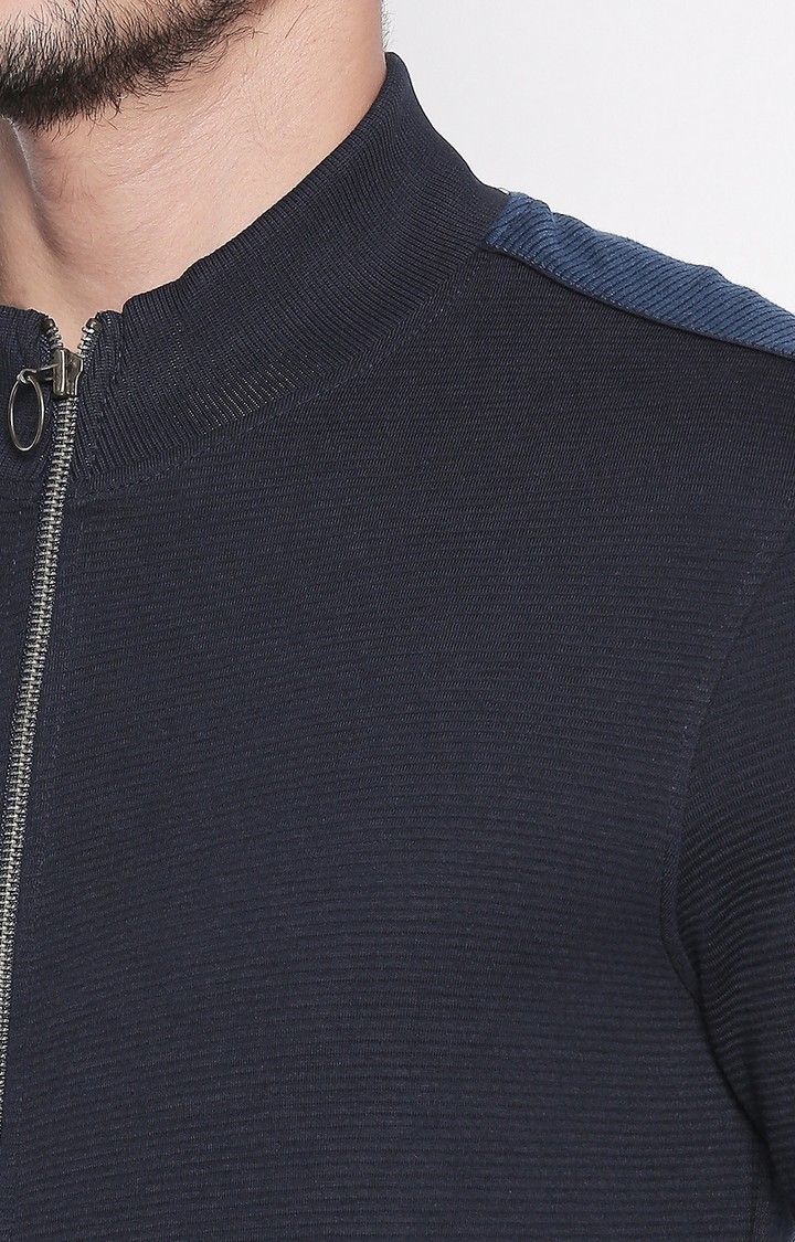 spykar | spykar Navy Solid Slim Fit Sweatshirt 3