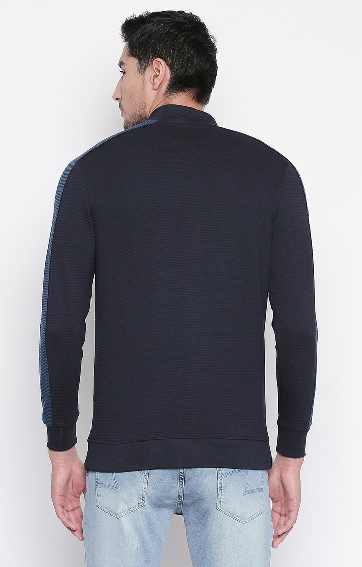 spykar | spykar Navy Solid Slim Fit Sweatshirt 2