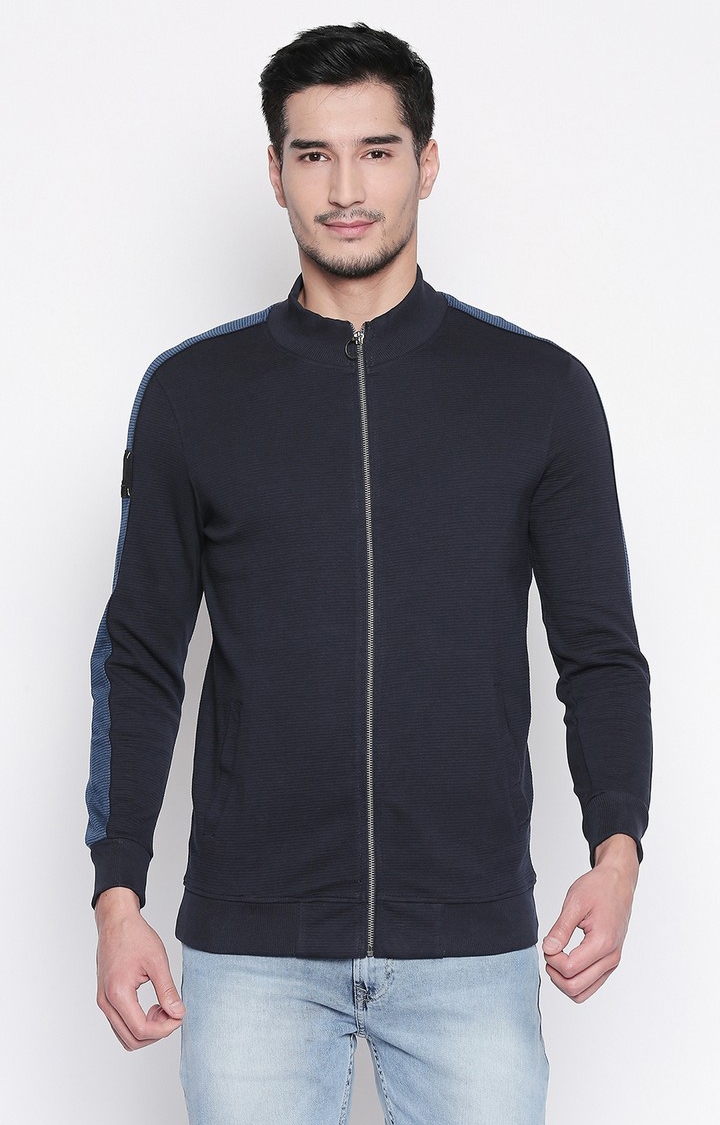 spykar | spykar Navy Solid Slim Fit Sweatshirt 0
